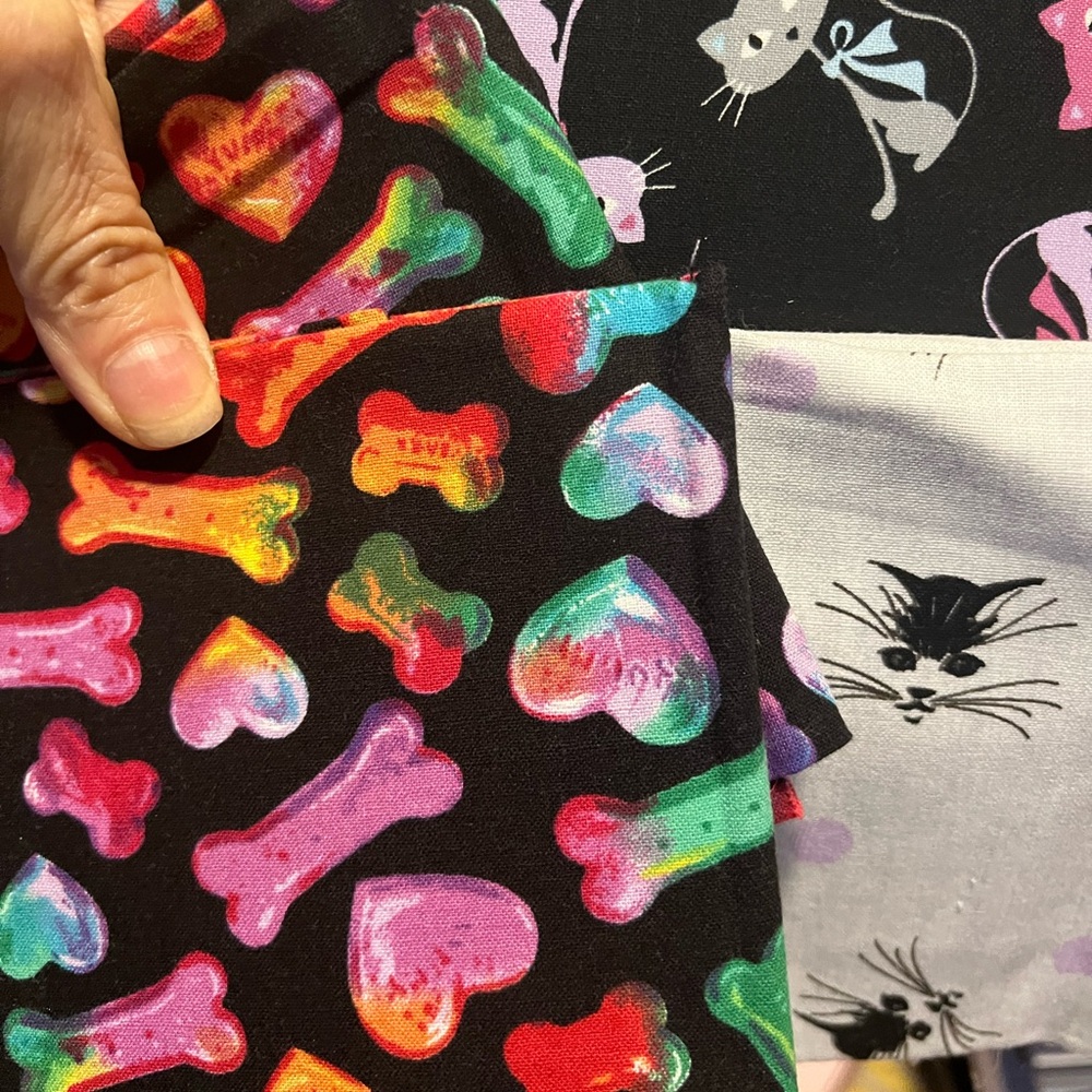 Fat quarter fabric set of 4 “cat/dog”